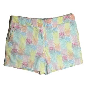 Cynthia Rowley Pastel Pineapple Print Shorts, Size 6